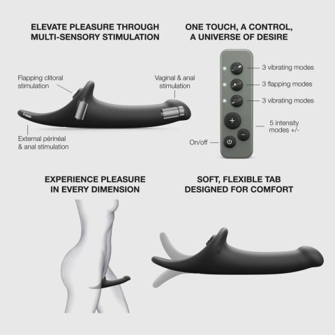 MULTI ORGASM DILDO - M - BLACK TR