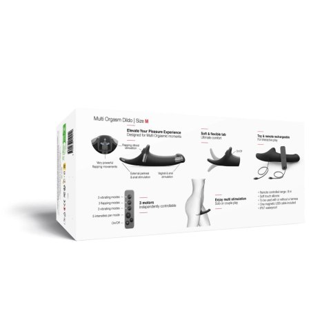 MULTI ORGASM DILDO - M - BLACK TR