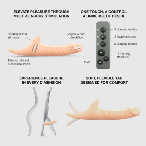 Strap-On-Me Multi Orgasm rozm. L. - Realistyczne Wibrujące Dildo z Pilotem –