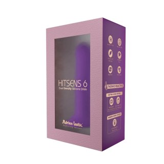 Adrien Lastic Hitsens 6 Purple – kompaktowe dildo termoreaktywne z przyssawką (5")