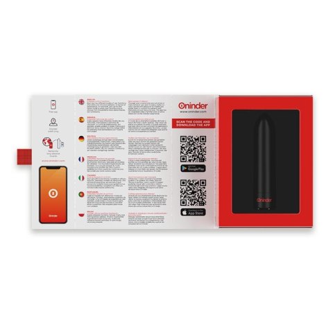 ONINDER Berlin czarny mini wibrator pocisk – w opakowaniu