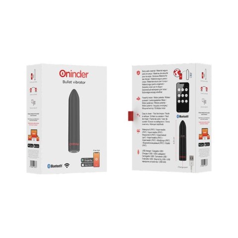 ONINDER Berlin czarny mini wibrator pocisk – w opakowaniu