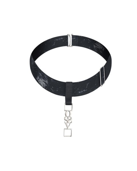 Obsessive Corrosis Choker na Szerokiej Tasiemce ze Srebrną Zawieszką