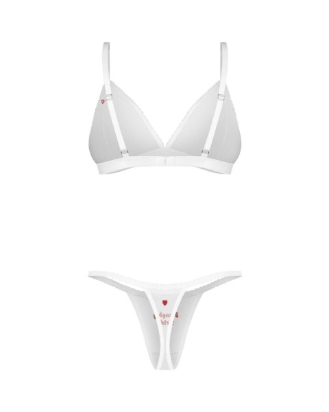 Obsessive Weddya Bride rozm. L/XL – Komplet 3-Częściowy Haft Naughty Bride