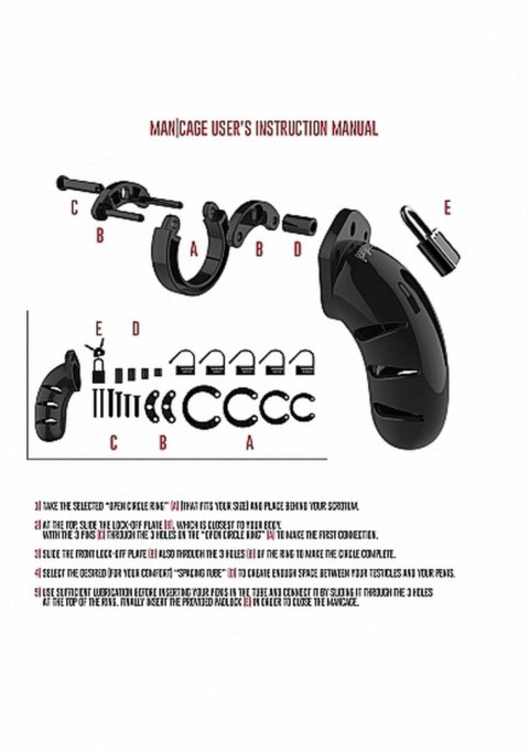 Model 01 - Chastity - 3.5"" - Cock Cage - Black Model 01 - Chastity - 3.5"" - Cock Cage - Black