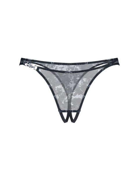 Obsessive Corrosis Otwarte Stringi L/XL z Fiszbinami i Sygnetem OSSV