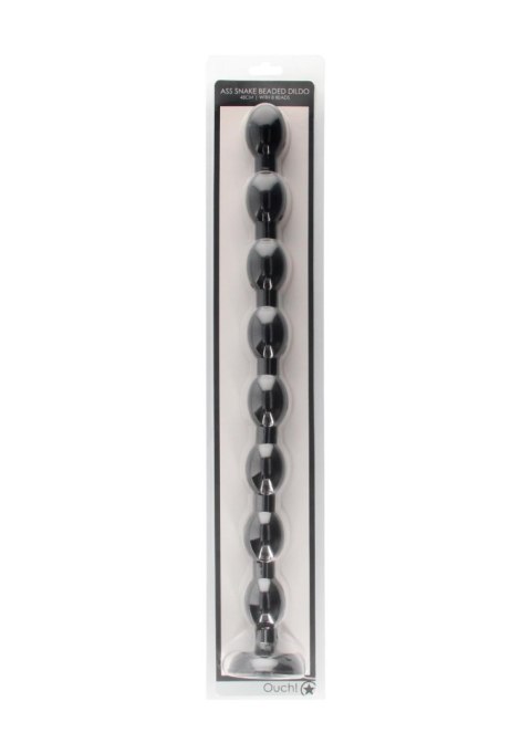 Ass Snake Beaded Dildo - 48 cm - Black Ass Snake Beaded Dildo - 48 cm - Black