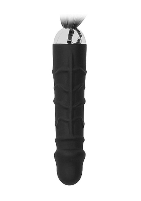 Black Whip with Realistic Silicone Dildo - Black Black Whip with Realistic Silicone Dildo - Black