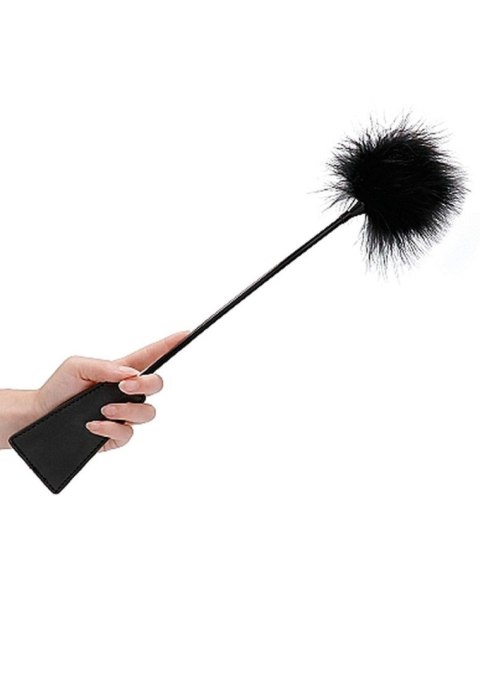 Ouch! Crop With Feather - Black Ouch! Crop With Feather - Black