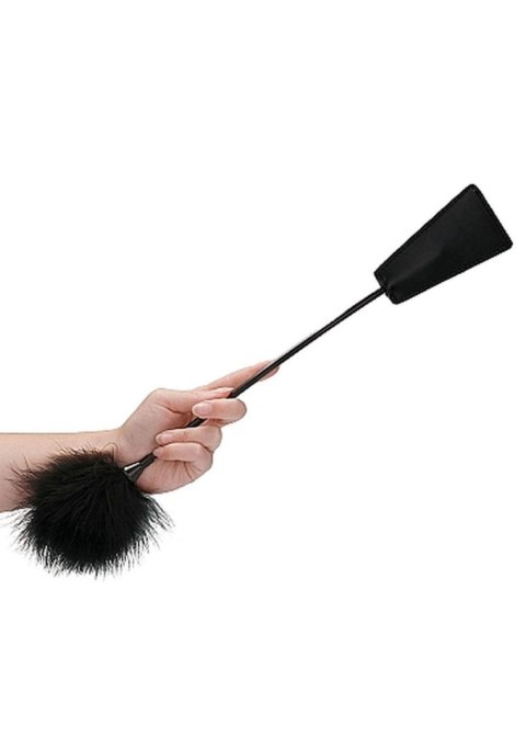 Ouch! Crop With Feather - Black Ouch! Crop With Feather - Black