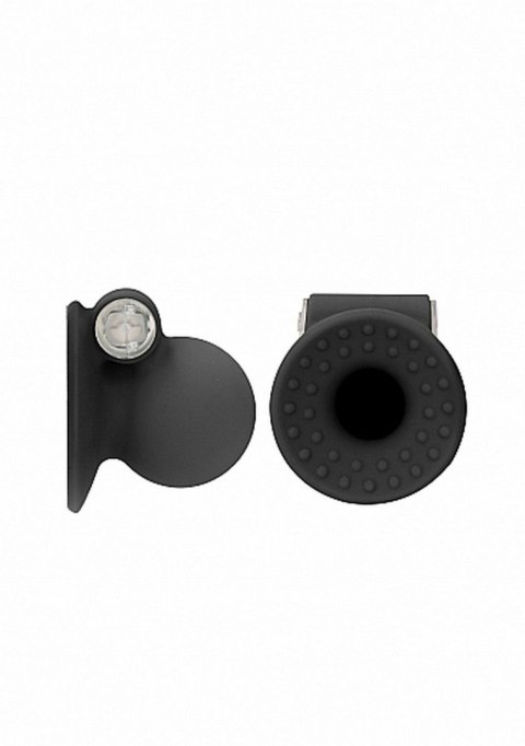 Vibrating Nipple Suckers - Black Vibrating Nipple Suckers - Black