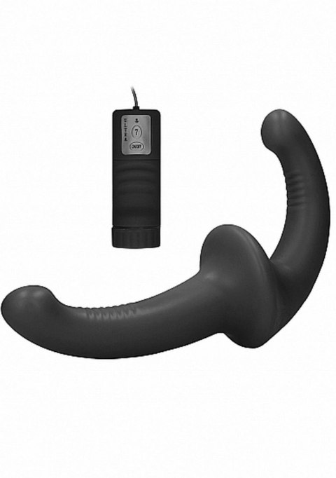 Vibrating Silicone Strapless Strapon - Black Vibrating Silicone Strapless Strapon - Black