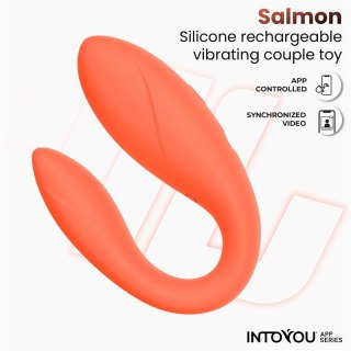 InToYou Salmon Wibrator dla par, elastyczny silikon