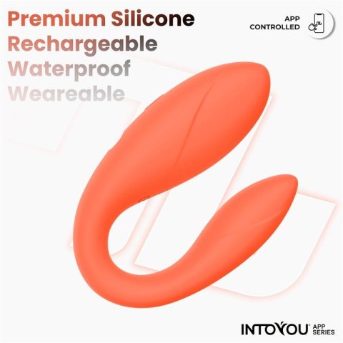InToYou Salmon Wibrator dla par, elastyczny silikon