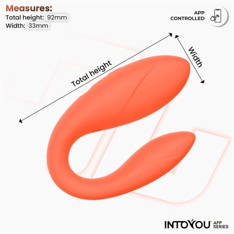 InToYou Salmon Wibrator dla par, elastyczny silikon