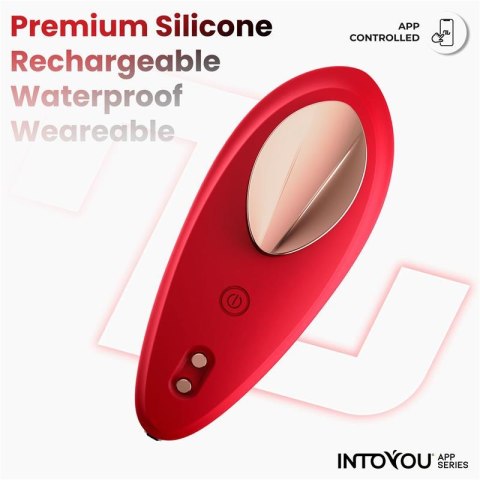 InToYou Panty Vibrator Wibrator do majtek sterowany aplikacją, silikon, czerwony