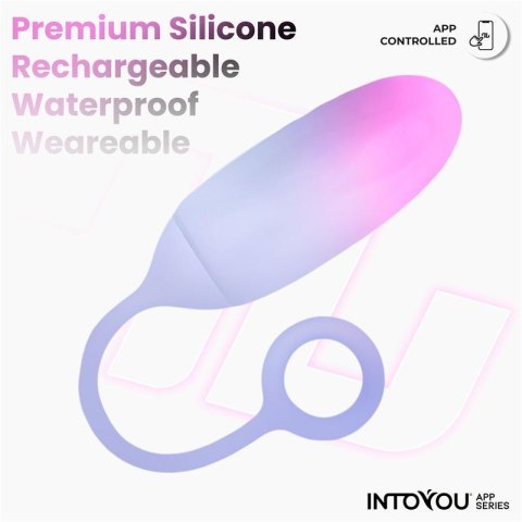 InToYou Pink-Blue Jajeczko wibracyjne dwuwarstwowe, sterowane aplikacją,