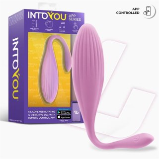 InToYou Purple Rotating Jajeczko wibracyjne z obrotową końcówką, sterowane aplikacją