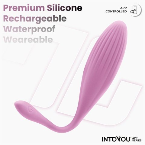 InToYou Purple Rotating Jajeczko wibracyjne z obrotową końcówką, sterowane aplikacją