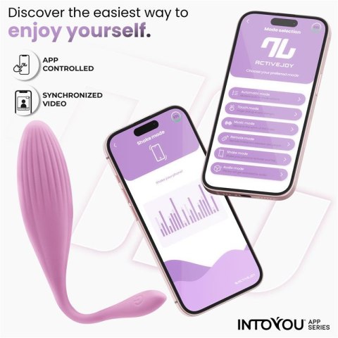 InToYou Purple Rotating Jajeczko wibracyjne z obrotową końcówką, sterowane aplikacją