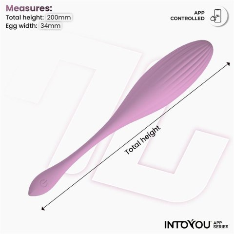 InToYou Purple Rotating Jajeczko wibracyjne z obrotową końcówką, sterowane aplikacją