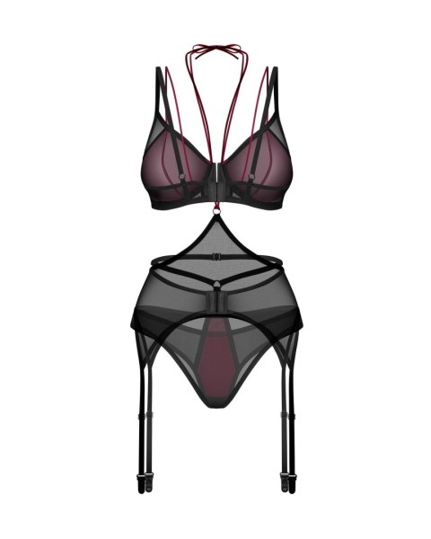Obsessive Parisel – czarno-bordowy komplet S/M
