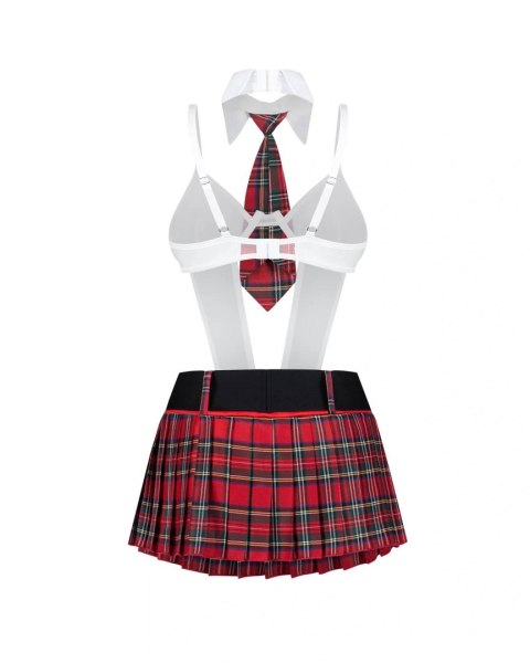 Plisowana mini spódniczka w kratkę, element zestawu College Girl