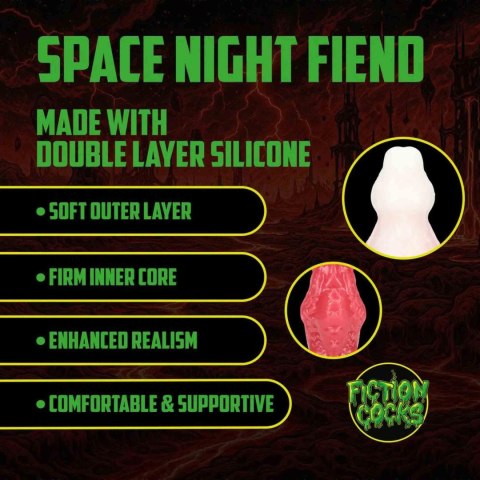 Space Night Fiend - Silicone Dildo - Red/White