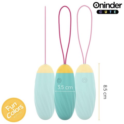 Oninder Cute - Love Pleasure Vibrating Egg - Rotating Silicone Gems - Free Global App
