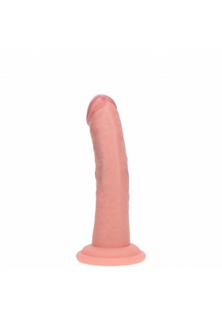 Dual Density Silicone Curved Realistic Dildo with Suction Cup - 6" / 15,5 cm - Flesh