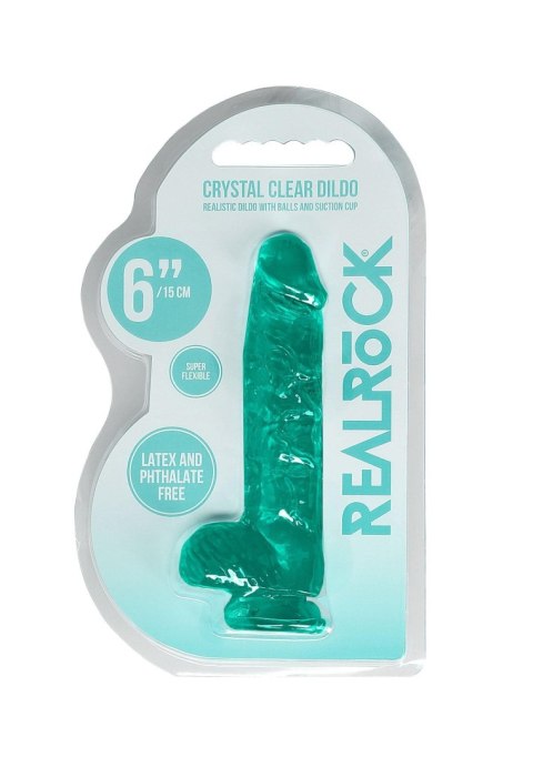 6"""" / 15 cm Realistic Dildo With Balls - Turquoise 6"""" / 15 cm Realistic Dildo With Balls - Turquoise