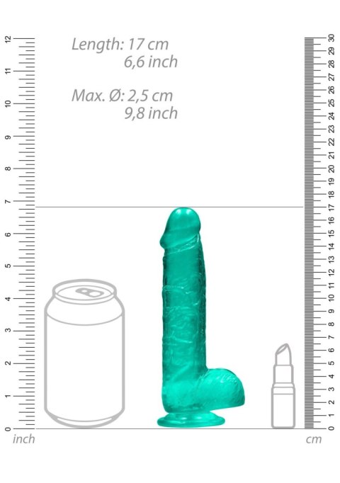 6"""" / 15 cm Realistic Dildo With Balls - Turquoise 6"""" / 15 cm Realistic Dildo With Balls - Turquoise