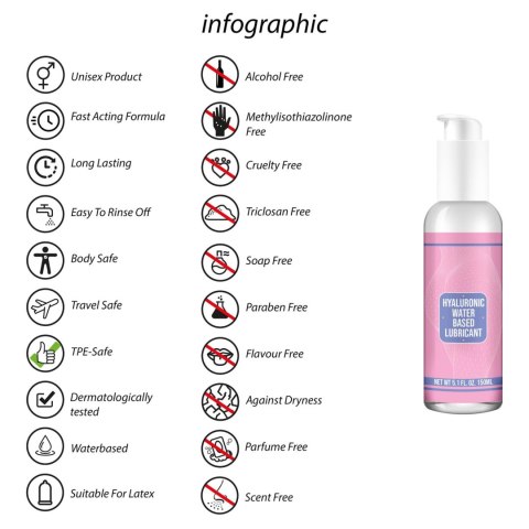 Waterbased Lubricant with Hyaluronic Acid - 150 ml Waterbased Lubricant with Hyaluronic Acid - 150 ml