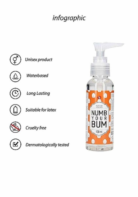 Anal Lube - Numb Your Bum - 100 ml Anal Lube - Numb Your Bum - 100 ml