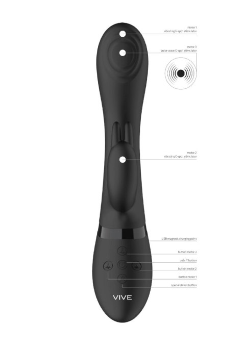 Cato - Pulse G-spot Rabbit - Black Cato - Pulse G-spot Rabbit - Black