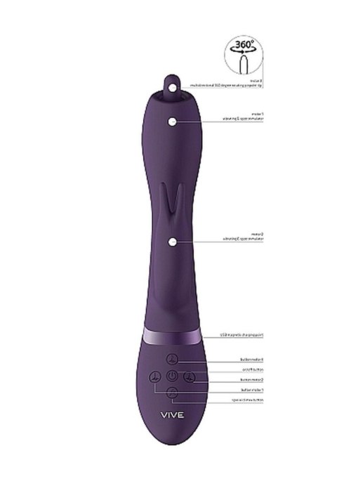 Wibrator Nilo - Pinpoint Rotating G-spot Rabbit - Purple Wibrator Nilo - Pinpoint Rotating G-spot Rabbit - Purple