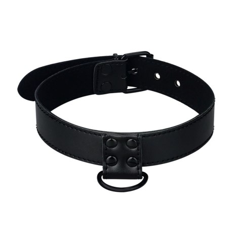 Bondage Fetish Black Matt Collar With Leash Bondage Fetish Black Matt Collar With Leash