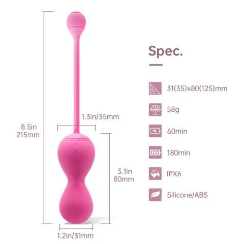 Kulki Kegla z Wibracjami | Smart Kegel Master Balls Pink Kulki Kegla z Wibracjami | Smart Kegel Master Balls Pink