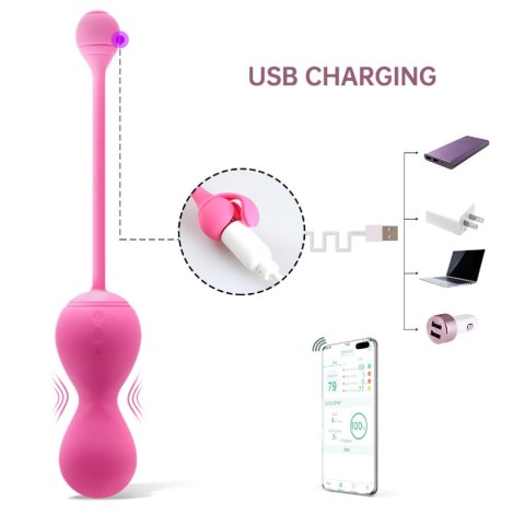 Kulki Kegla z Wibracjami | Smart Kegel Master Balls Pink Kulki Kegla z Wibracjami | Smart Kegel Master Balls Pink