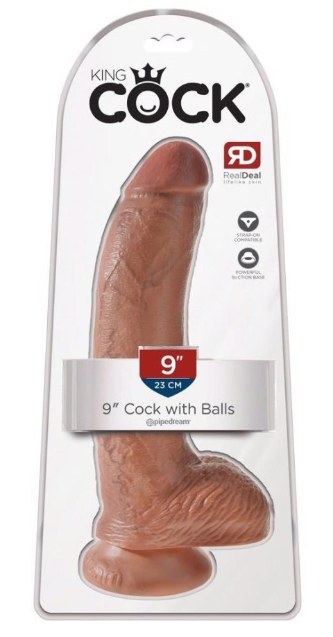 King Cock 9 inch Balls Tan King Cock 9 inch Balls Tan
