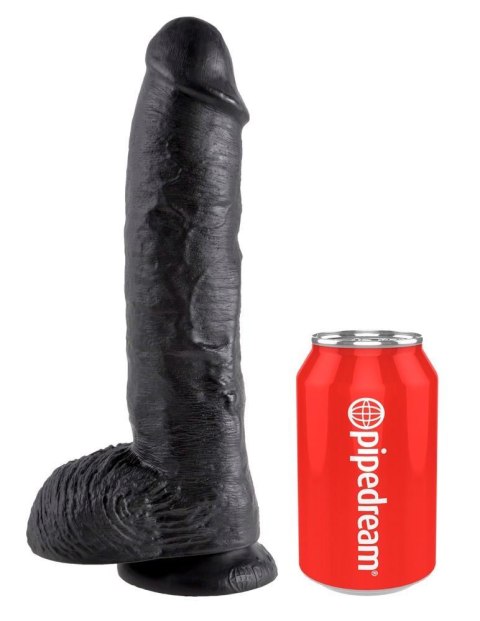 King Cock 10 inch Balls Black King Cock 10 inch Balls Black