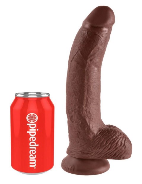 KC 9" Cock with Balls Brown KC 9" Cock with Balls Brown