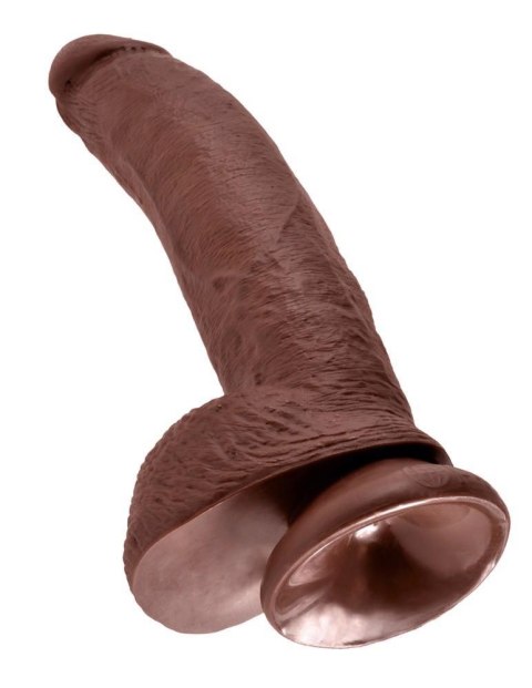 KC 9" Cock with Balls Brown KC 9" Cock with Balls Brown