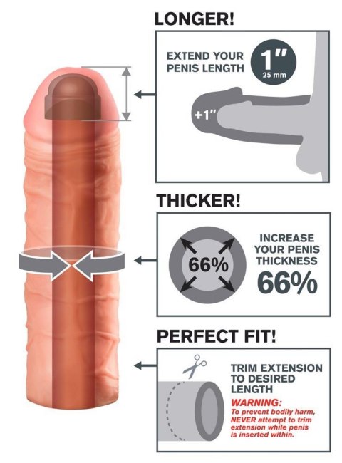 FXT Mega 1" Extension Flesh FXT Mega 1" Extension Flesh