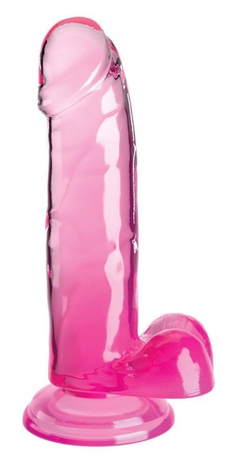 KingCockClear 7 w balls pink KingCockClear 7 w balls pink