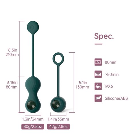 Crystal Duo Smart | Trener Mięśni Kegla z Zestawem Ciężarków Crystal Duo Smart | Trener Mięśni Kegla z Zestawem Ciężarków
