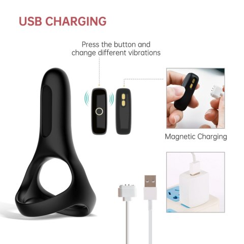 Pierścień na Penisa Sterowany Aplikacją | Rise Smart Wearable Cockring Black Pierścień na Penisa Sterowany Aplikacją | Rise Smart Wearable Cockring Black