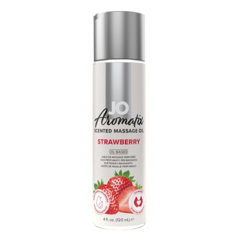 System JO - Aromatix Scented Massage Oil Strawberry 120 ml System JO - Aromatix Scented Massage Oil Strawberry 120 ml