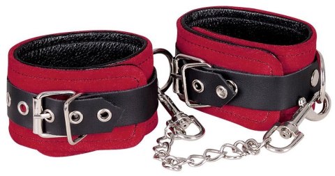 Leather Ankle Cuffs red Leather Ankle Cuffs red