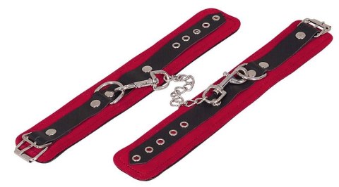 Leather Ankle Cuffs red Leather Ankle Cuffs red